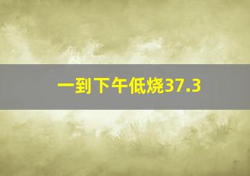 一到下午低烧37.3