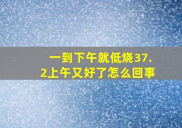 一到下午就低烧37.2上午又好了怎么回事