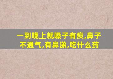 一到晚上就嗓子有痰,鼻子不通气,有鼻涕,吃什么药