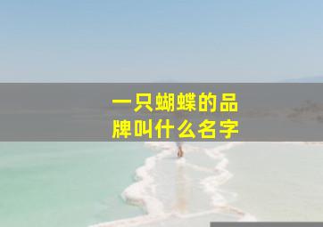 一只蝴蝶的品牌叫什么名字