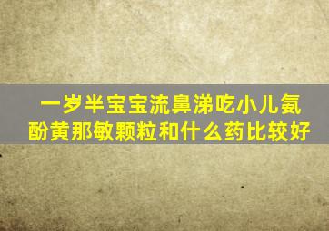 一岁半宝宝流鼻涕吃小儿氨酚黄那敏颗粒和什么药比较好