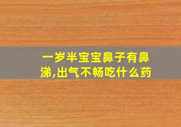 一岁半宝宝鼻子有鼻涕,出气不畅吃什么药