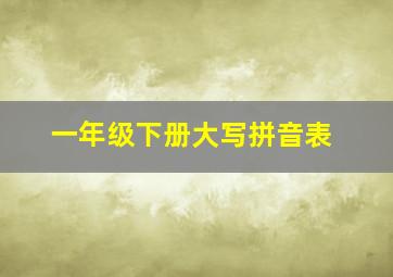 一年级下册大写拼音表