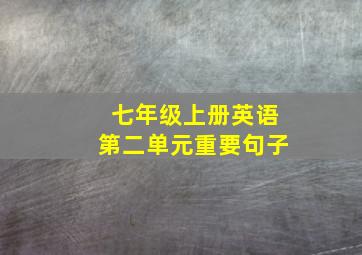 七年级上册英语第二单元重要句子