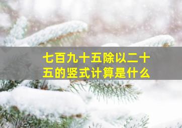 七百九十五除以二十五的竖式计算是什么