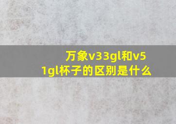 万象v33gl和v51gl杯子的区别是什么