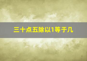 三十点五除以1等于几