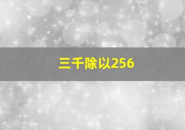 三千除以256