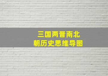 三国两晋南北朝历史思维导图