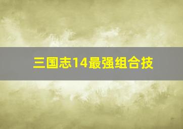 三国志14最强组合技