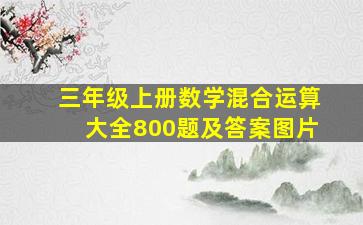 三年级上册数学混合运算大全800题及答案图片