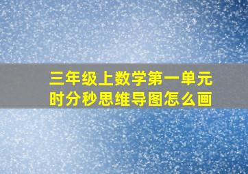 三年级上数学第一单元时分秒思维导图怎么画