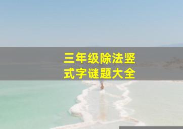 三年级除法竖式字谜题大全