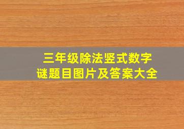 三年级除法竖式数字谜题目图片及答案大全