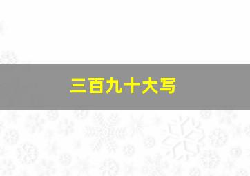 三百九十大写