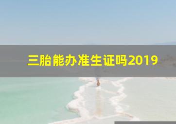 三胎能办准生证吗2019