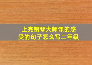 上完钢琴大师课的感受的句子怎么写二年级