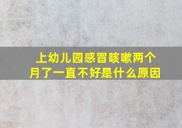 上幼儿园感冒咳嗽两个月了一直不好是什么原因