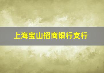 上海宝山招商银行支行