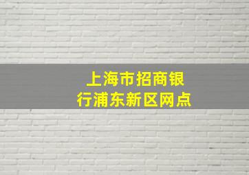 上海市招商银行浦东新区网点