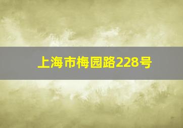 上海市梅园路228号