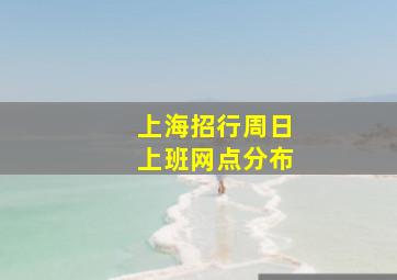 上海招行周日上班网点分布