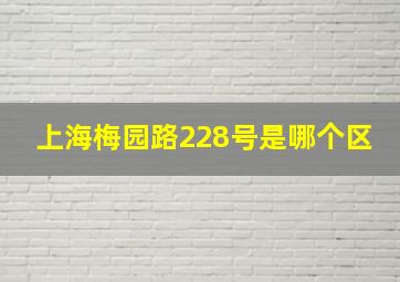 上海梅园路228号是哪个区