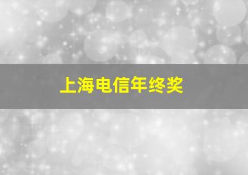 上海电信年终奖