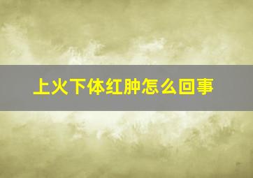 上火下体红肿怎么回事