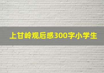 上甘岭观后感300字小学生