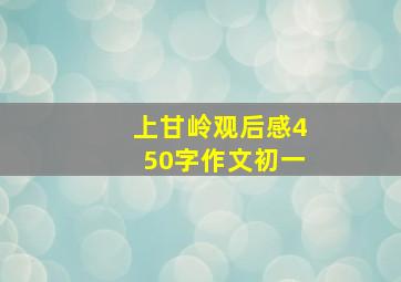 上甘岭观后感450字作文初一