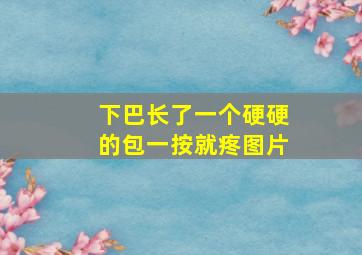 下巴长了一个硬硬的包一按就疼图片