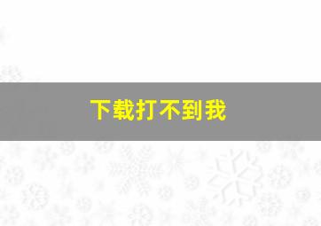 下载打不到我