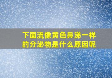 下面流像黄色鼻涕一样的分泌物是什么原因呢