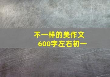 不一样的美作文600字左右初一