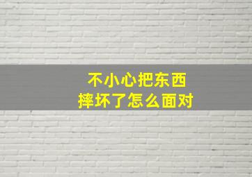 不小心把东西摔坏了怎么面对