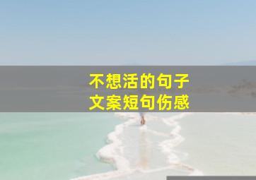 不想活的句子文案短句伤感