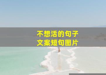 不想活的句子文案短句图片