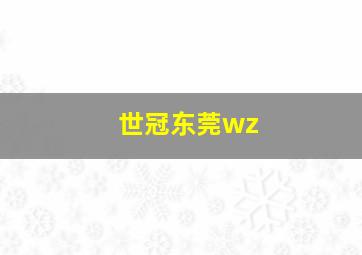 世冠东莞wz