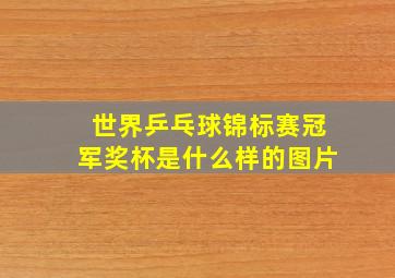 世界乒乓球锦标赛冠军奖杯是什么样的图片