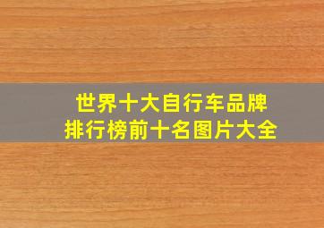 世界十大自行车品牌排行榜前十名图片大全