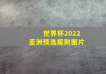 世界杯2022亚洲预选规则图片