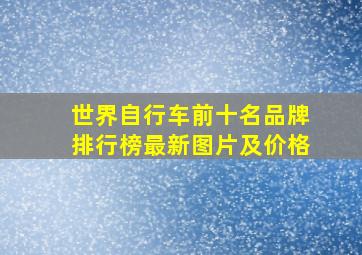 世界自行车前十名品牌排行榜最新图片及价格