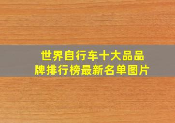 世界自行车十大品品牌排行榜最新名单图片