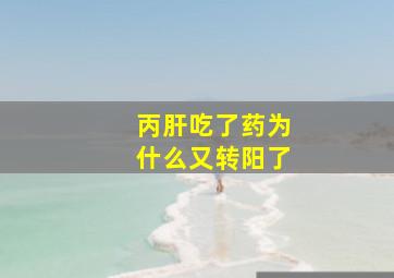 丙肝吃了药为什么又转阳了