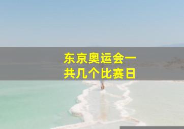 东京奥运会一共几个比赛日