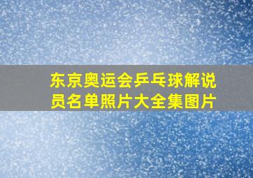 东京奥运会乒乓球解说员名单照片大全集图片