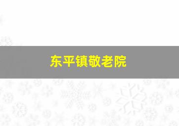 东平镇敬老院