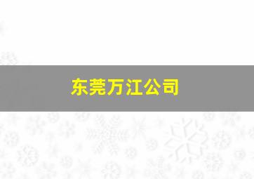 东莞万江公司