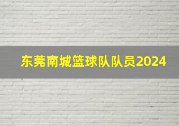 东莞南城篮球队队员2024